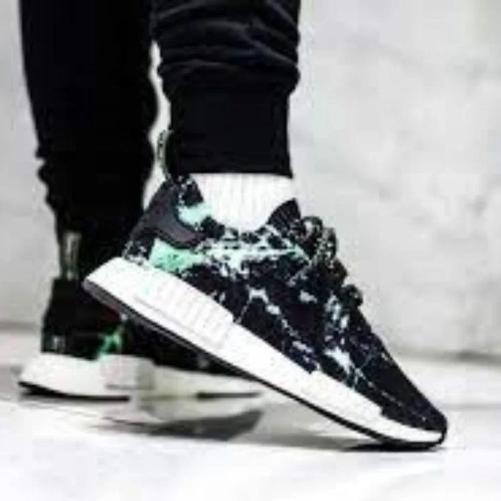 Adidas NMD R1 Primeknit Mint Marble Sneakers NWT - Picture 2 of 9